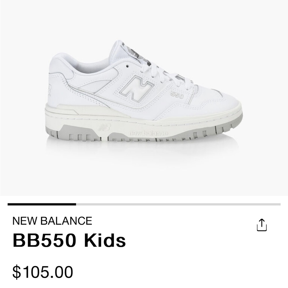 Brand new New Balance 550 - still in box, never worn (size was too small)